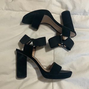 Franco Sarto Black Open Toe Heel